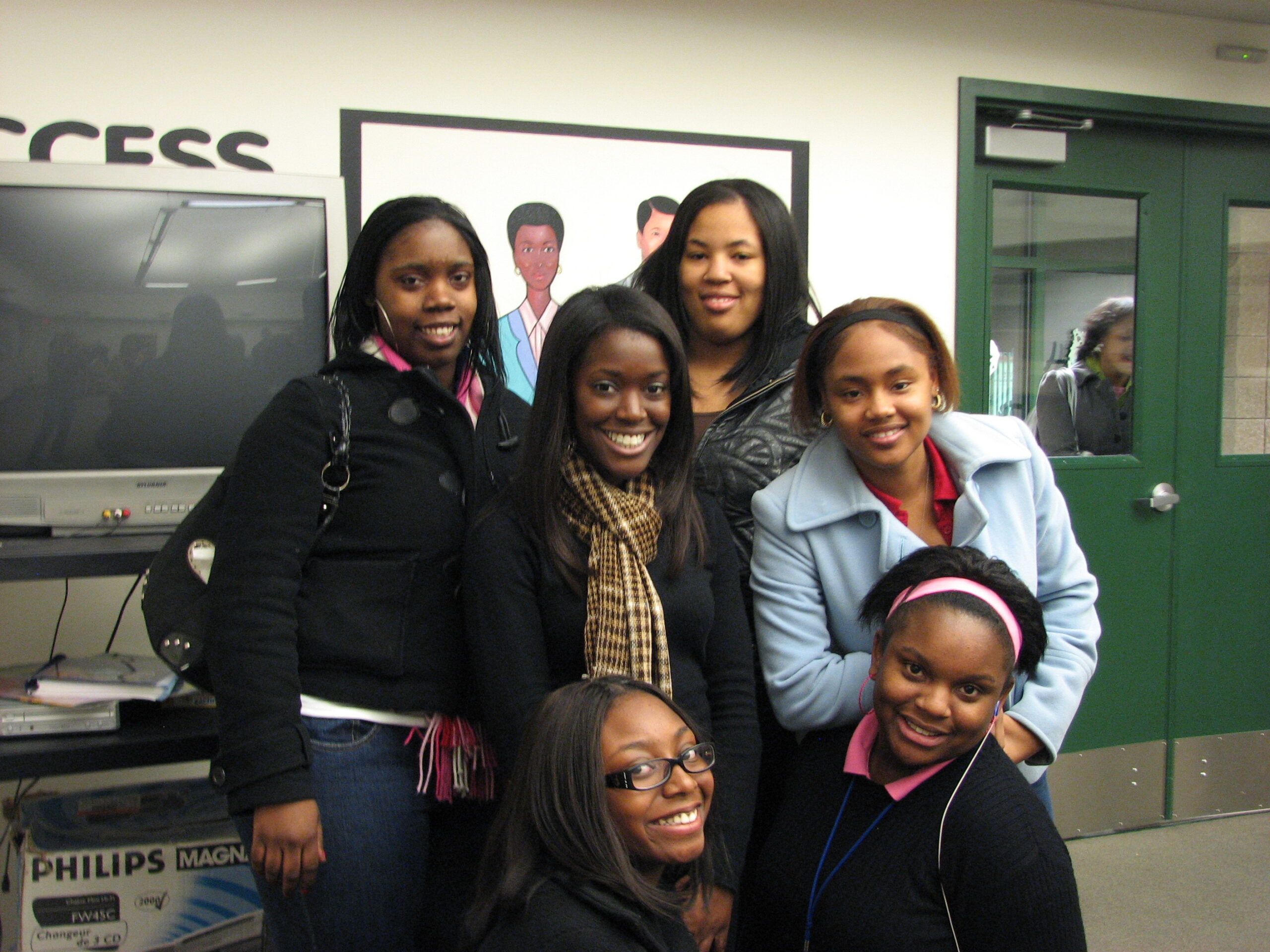 group of college girls