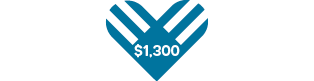 $1300 donation