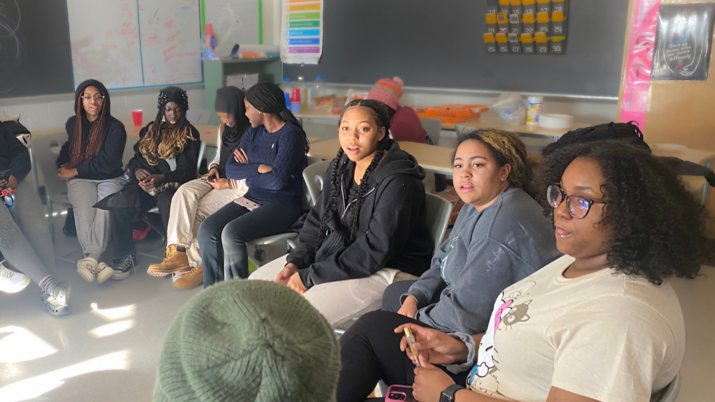 Group of in-school participants in dialogue