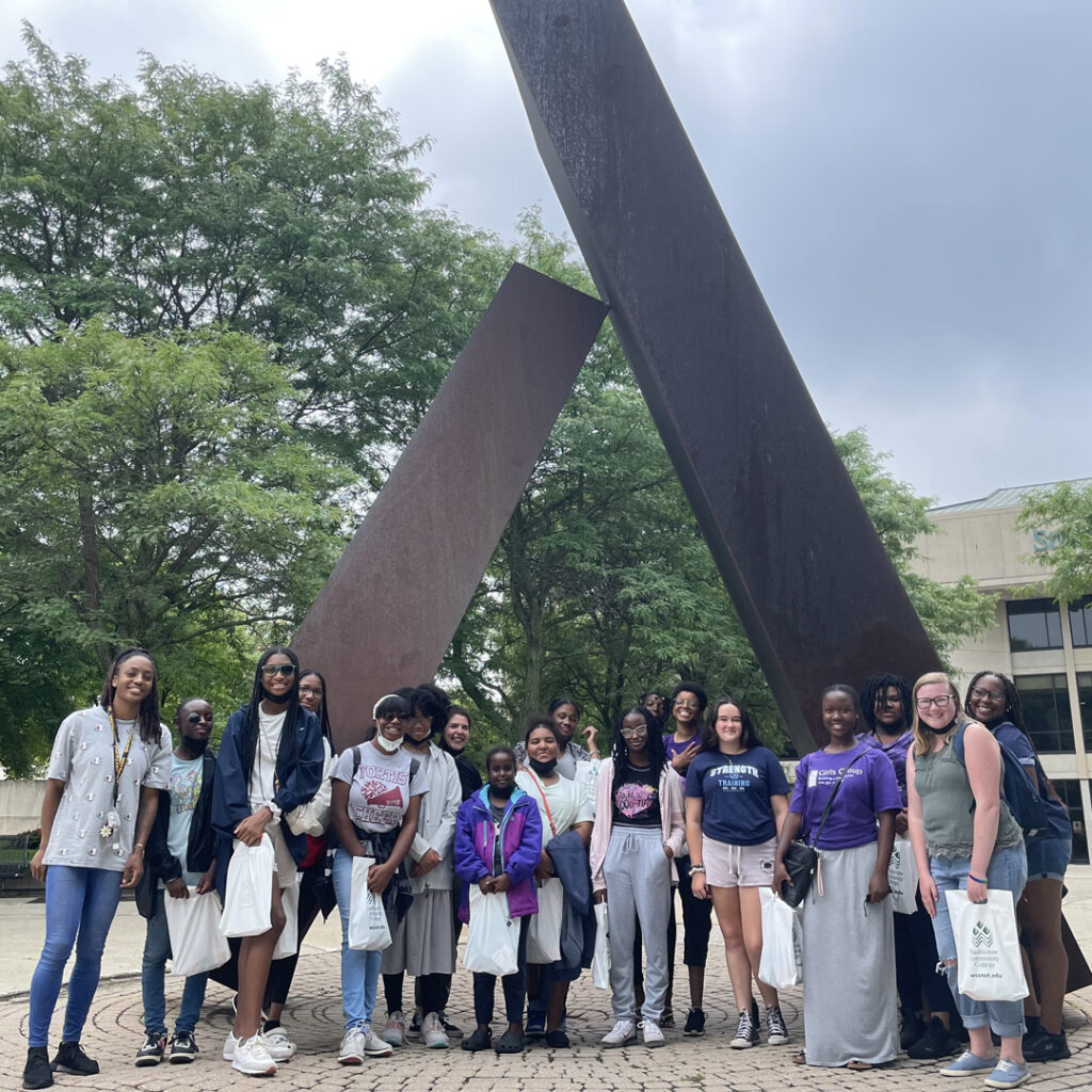 Participants at college tour