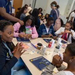 careers in medicine workshop Participants and volunteers with UofM Medicine's Black Medical Association and Finesse One Hair Studio