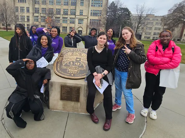 Participants at college tour